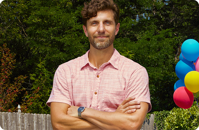 Ben crosses his arms, looking satisfied.